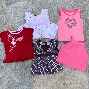 Lot of 5 Baby Girl Tops Size 18 Months